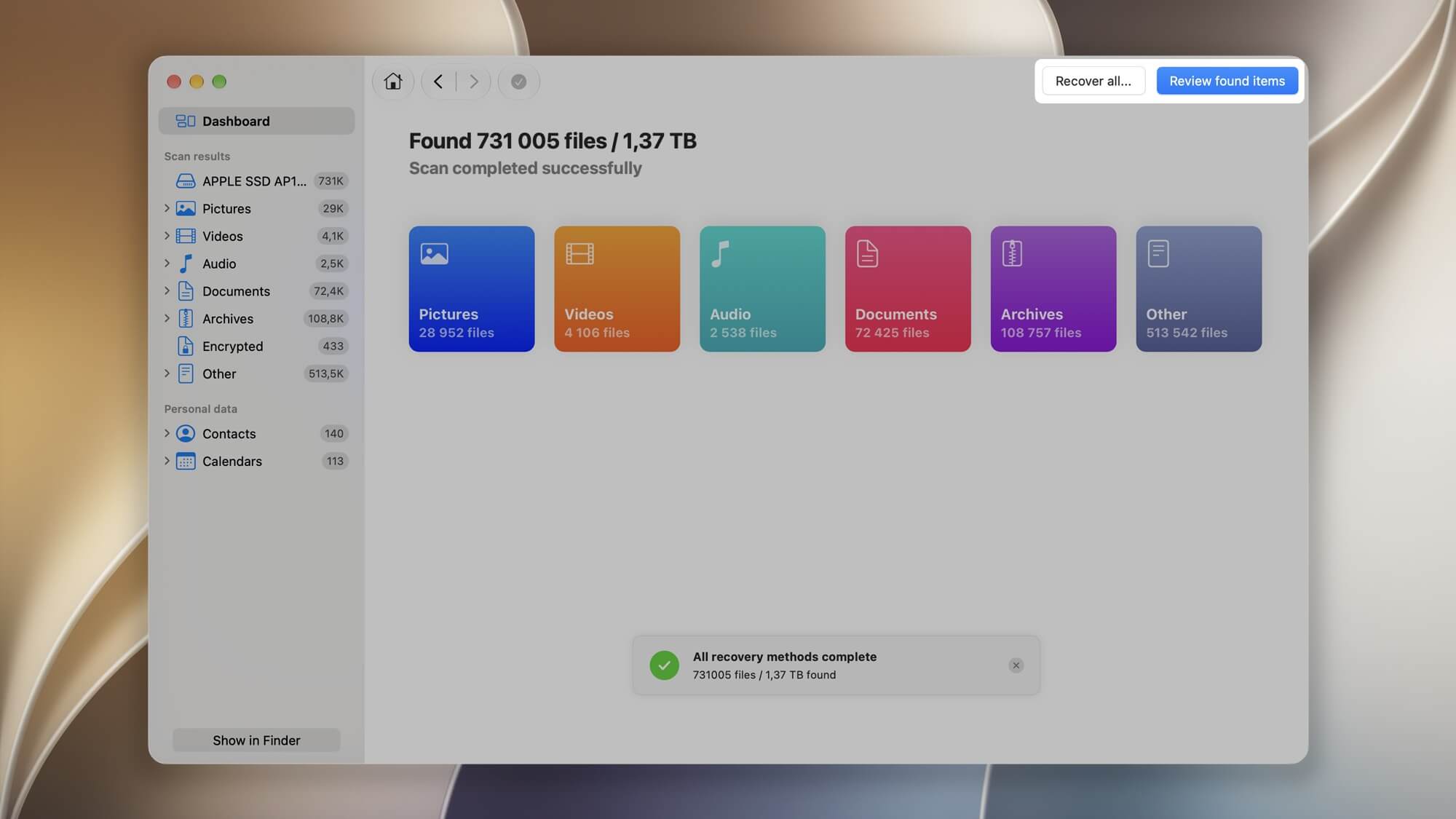 find specific lost item in disk drill step 2 macos