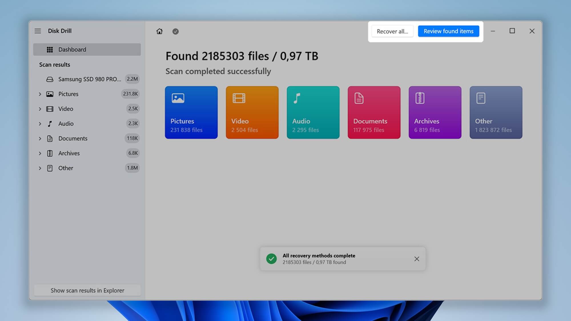 find specific lost item in disk drill step 2 windows 11