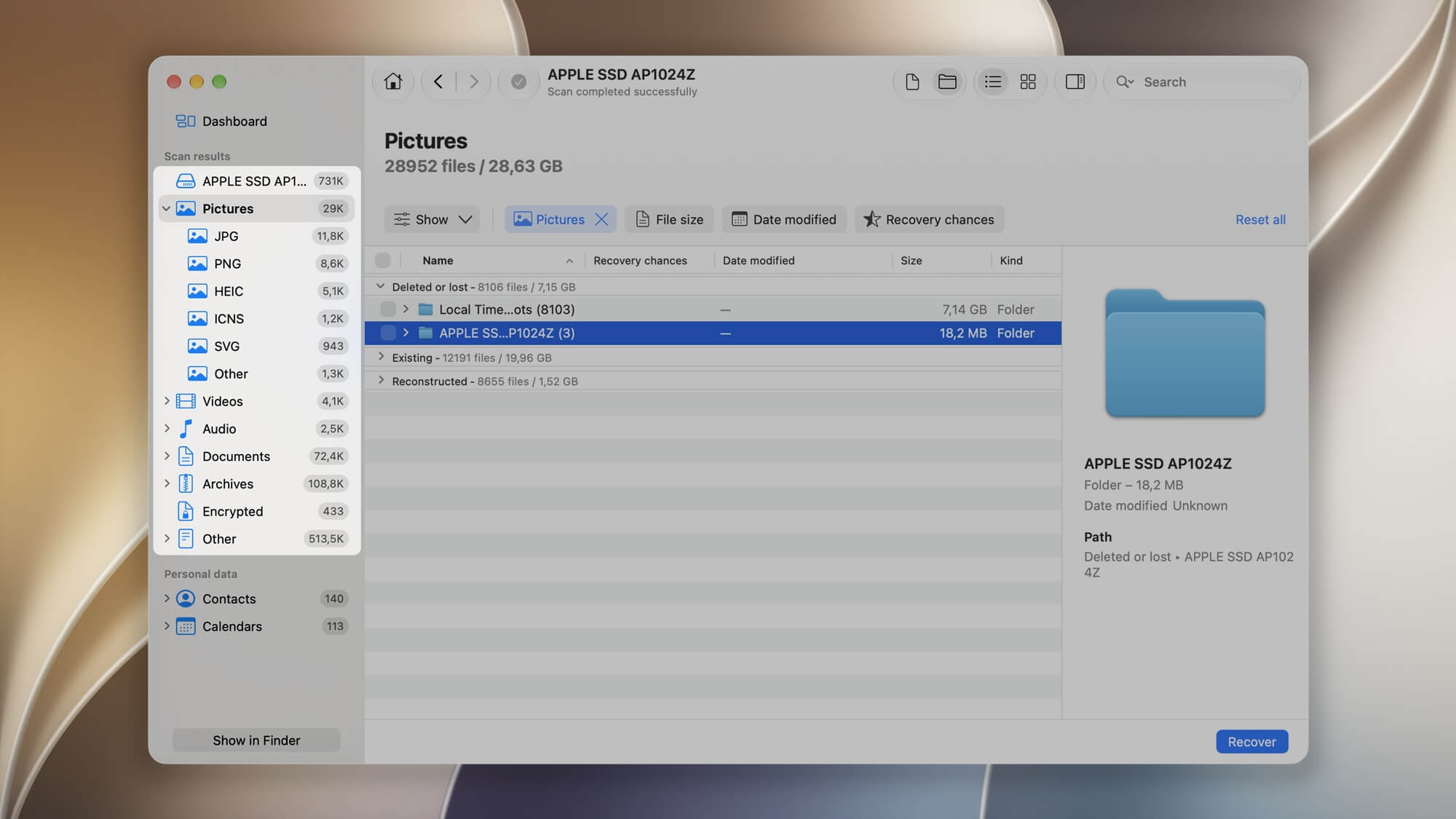 find specific lost item in disk drill step 3 macos