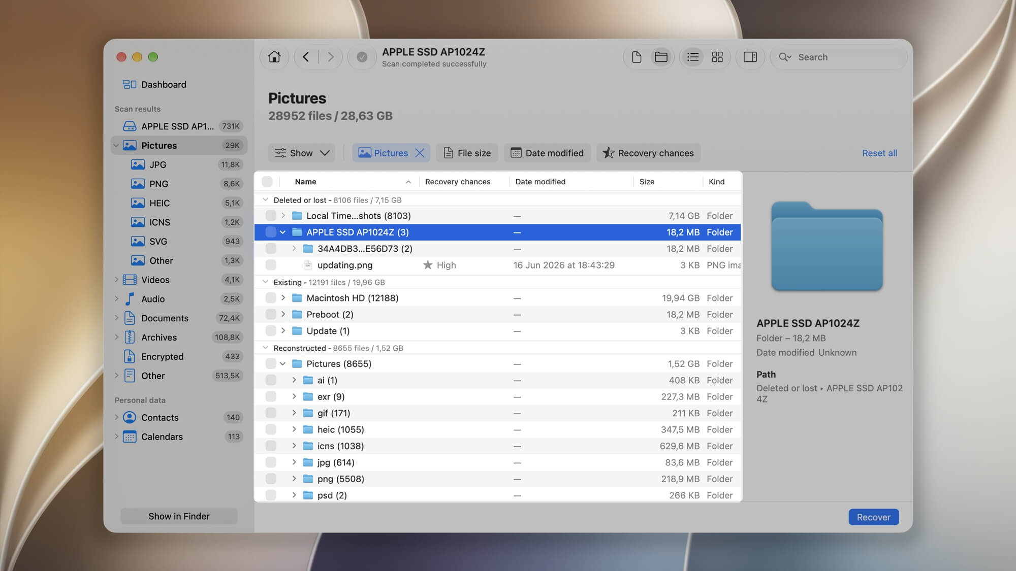 find specific lost item in disk drill step 5 macos