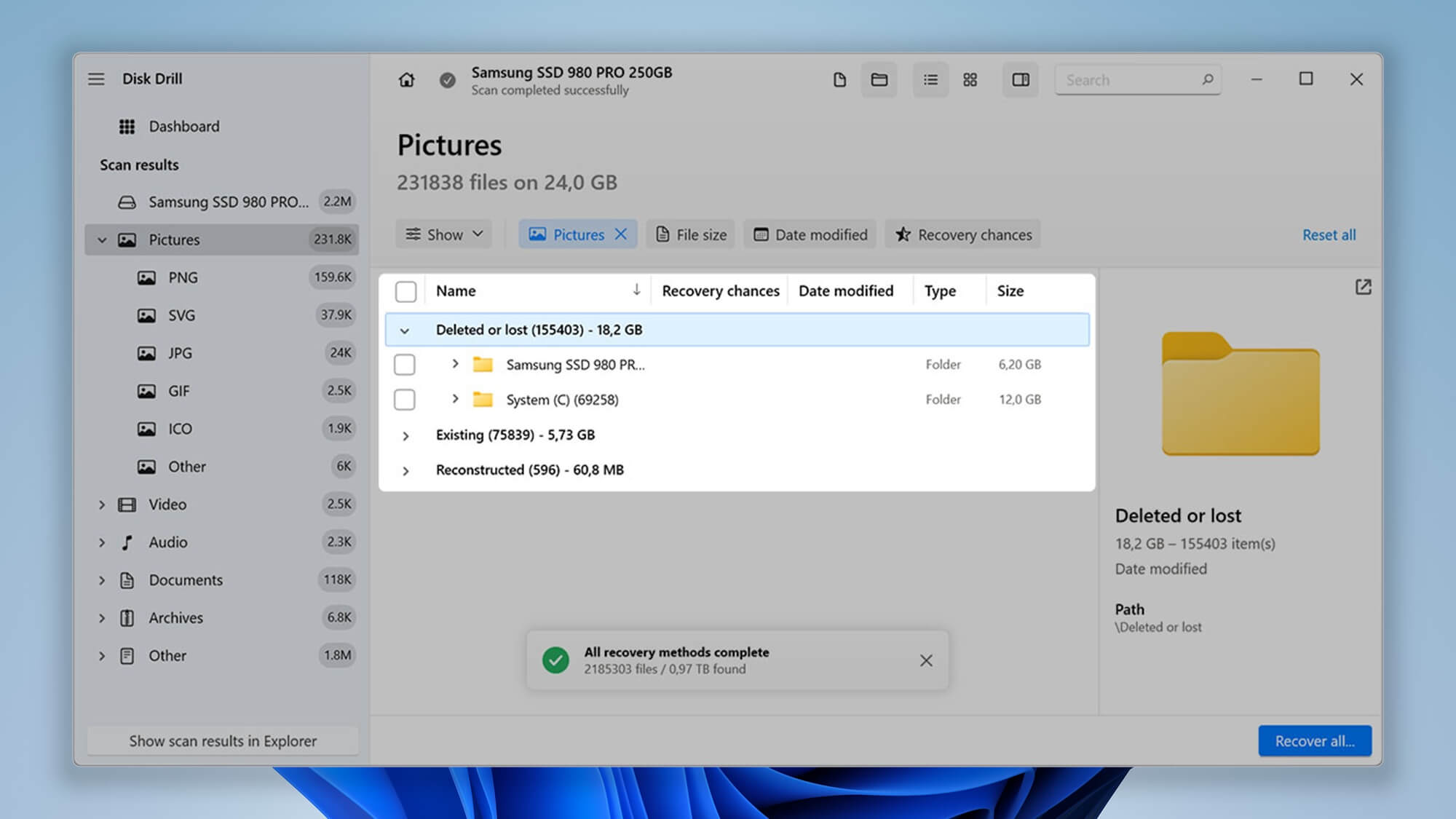 find specific lost item in disk drill step 5 windows 11