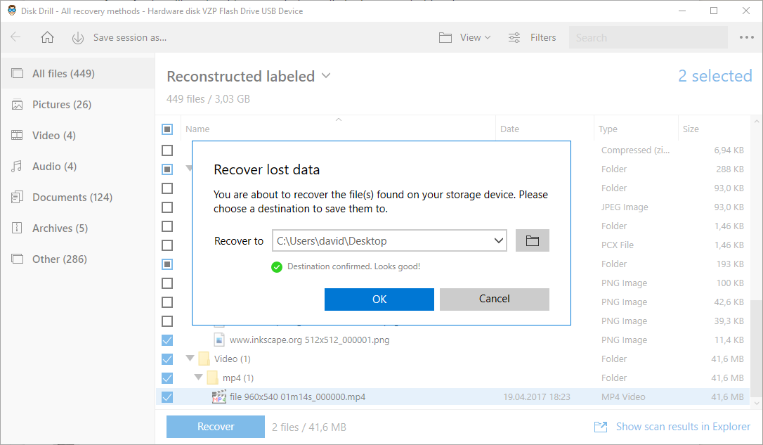 Windows 10 recovered lost data