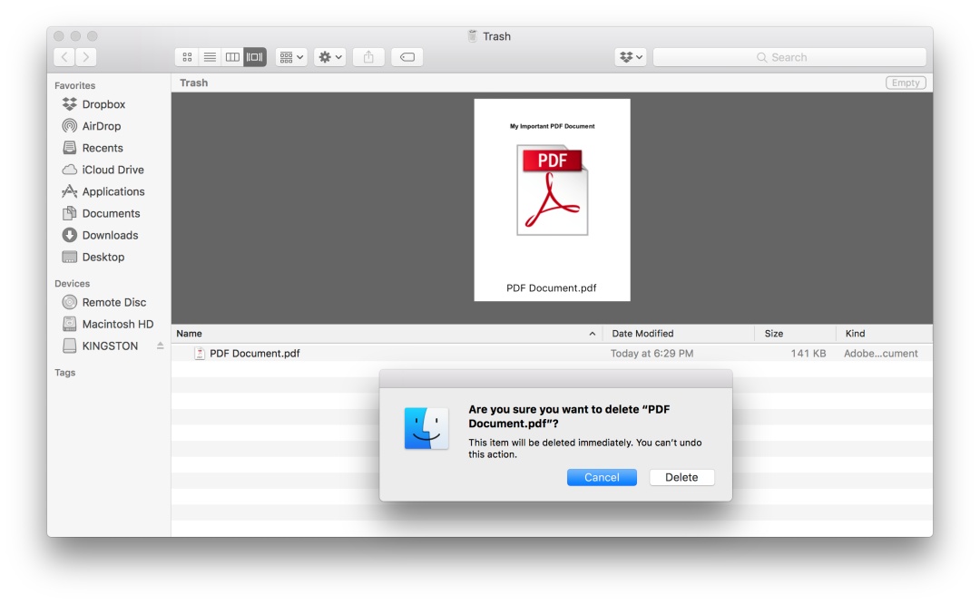 it is possible to recover your recover deleted or lost PDF file on Mac