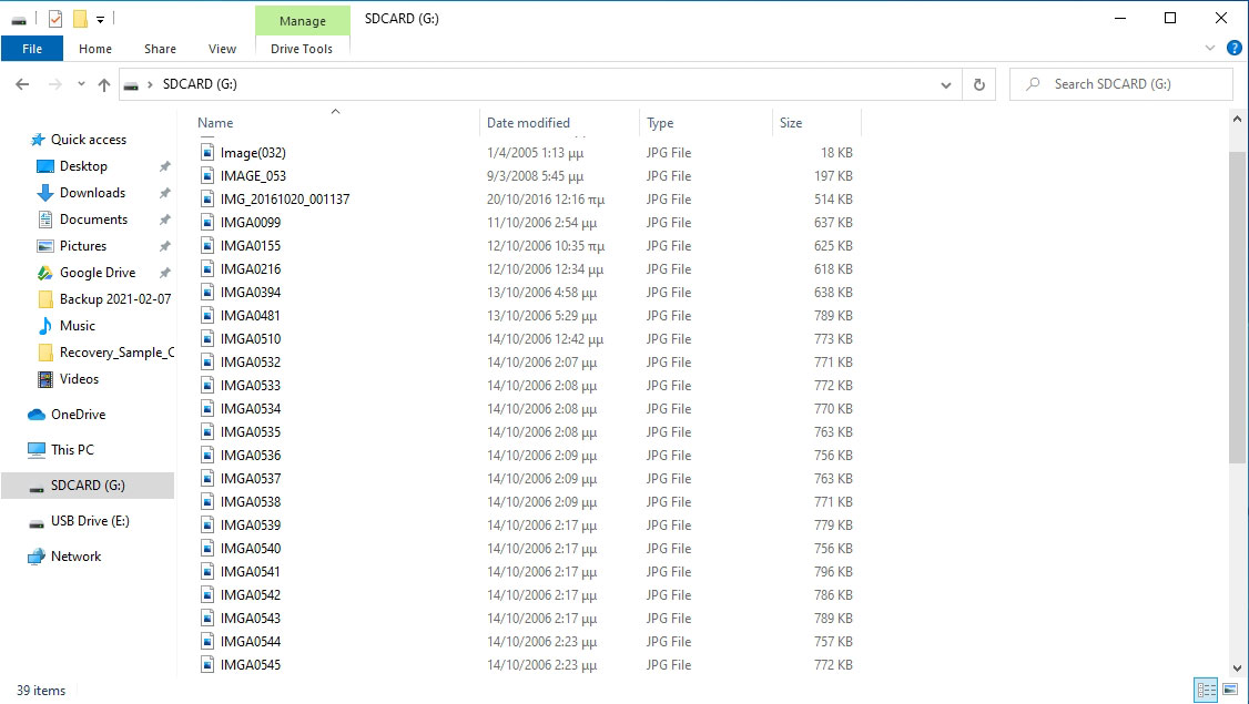Check locked SD card files with Windows Explorer