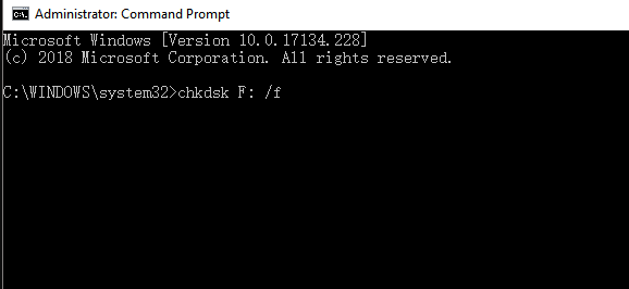 chkdsk command prompt