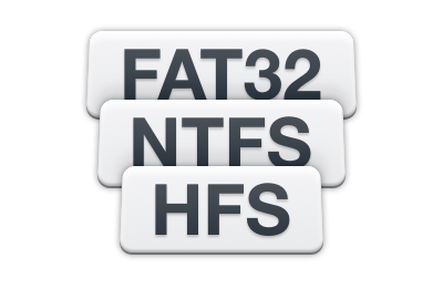 Memulihkan data yang hilang dari FAT, NTFS, HFS+, dll.