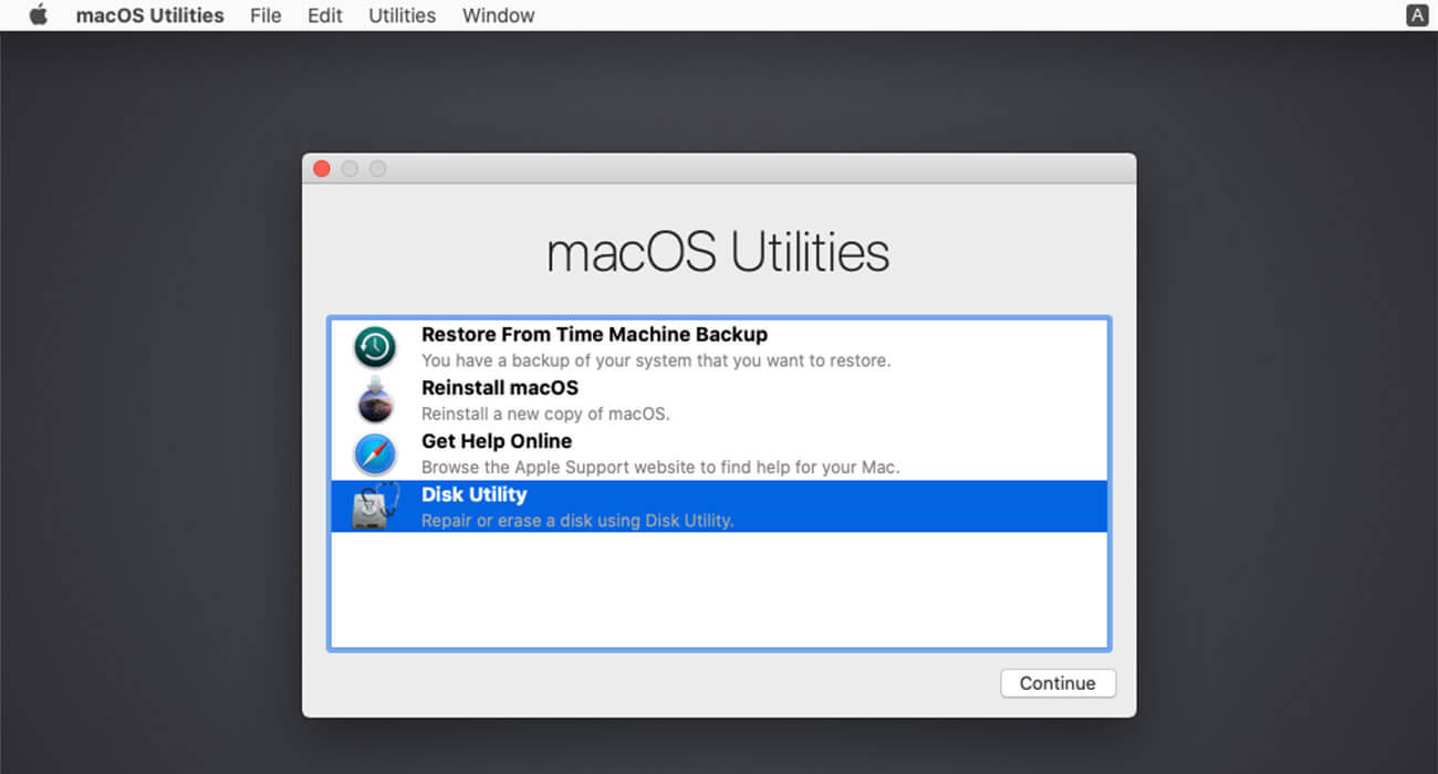 Restart your Mac in recovery mode