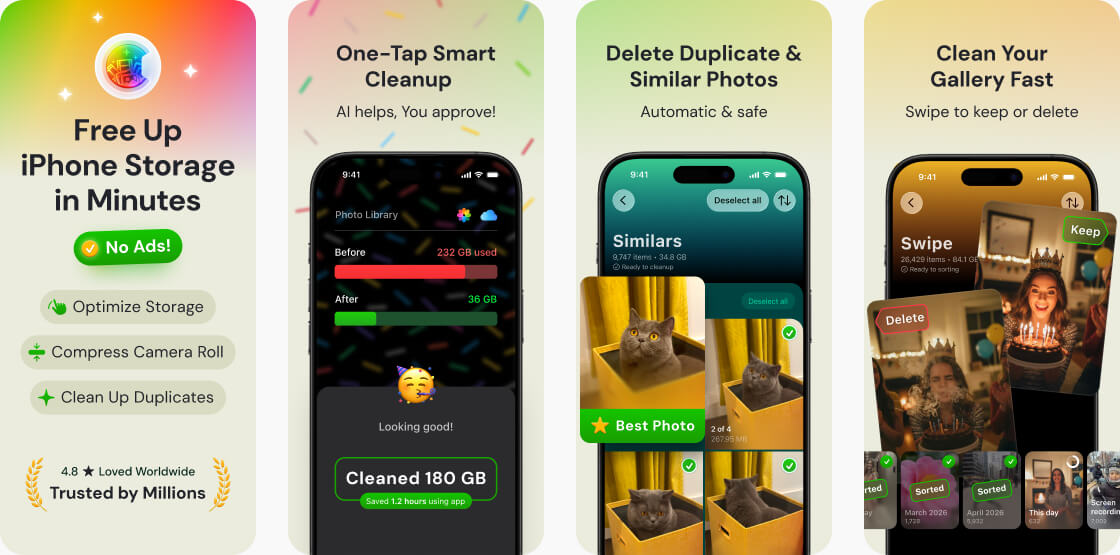 Truly Free iPhone Cleaner App - Clever Cleaner