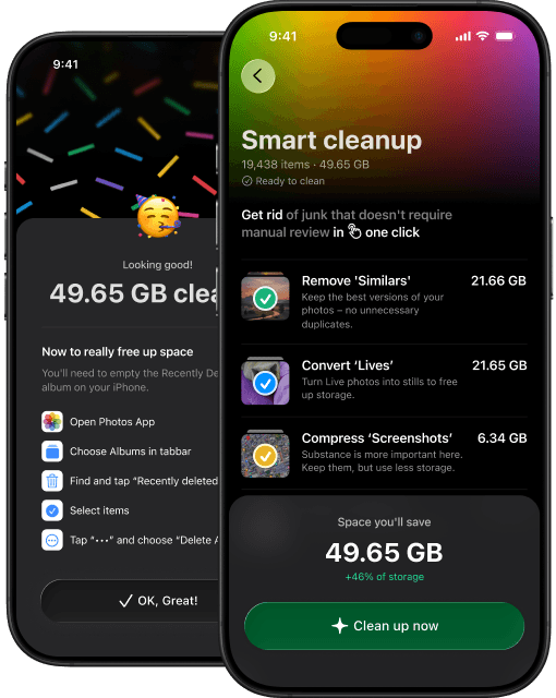 Smart Cleanup Έξυπνο εργαλείο καθαρισμού για αυτόματο καθαρισμό iPhone