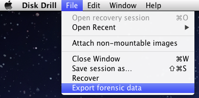 How to Export Forensic Data