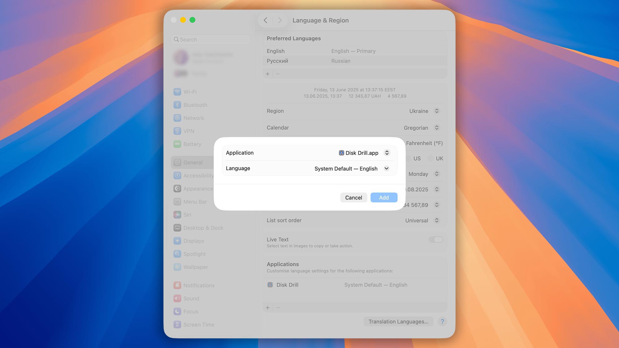 disk drill macos change language