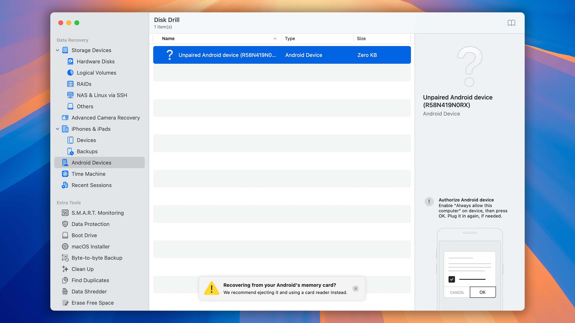disk drill mac android recovery step 06
