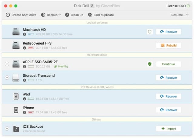 Upgrades with Disk Drill