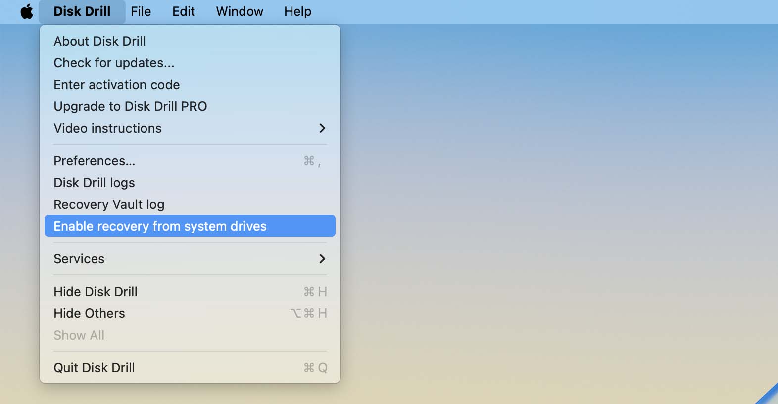 disk drill mac enable kext step 01