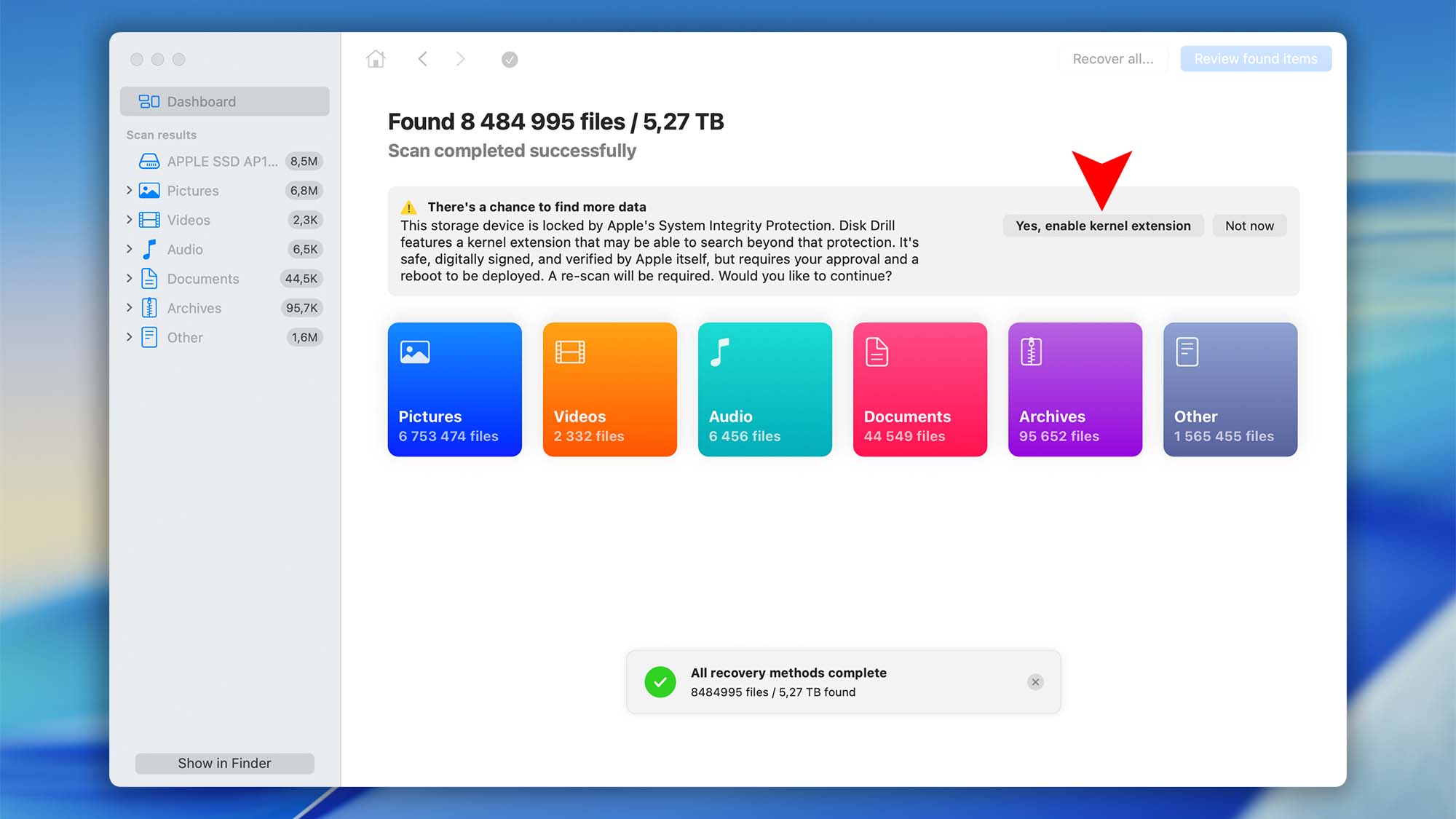 disk drill mac enable kext step 02