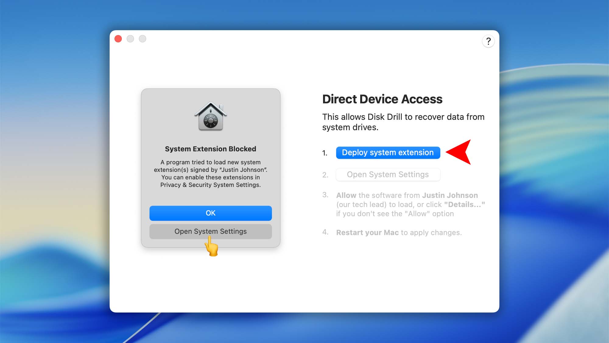 disk drill mac enable kext step 03