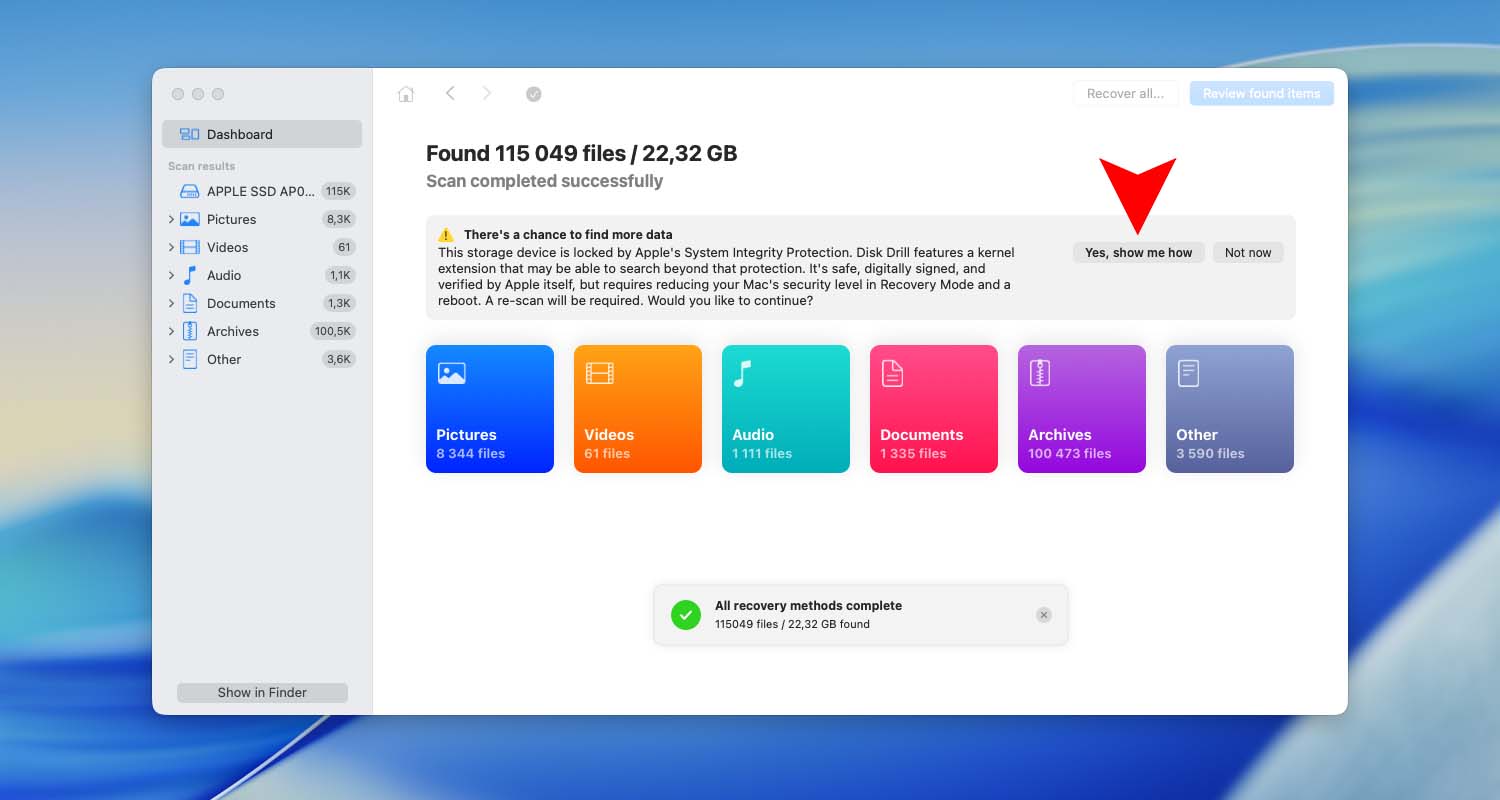 disk drill mac enable kext step 12