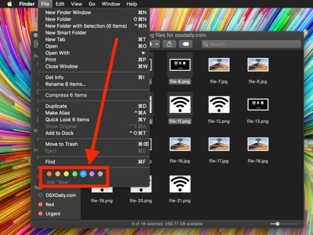 How to tag files mac finder