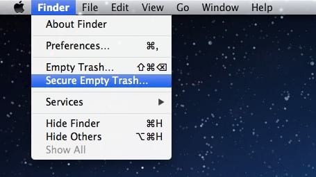 secure empty trash mac