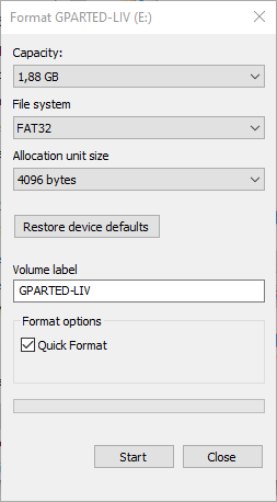 windows format drive clean