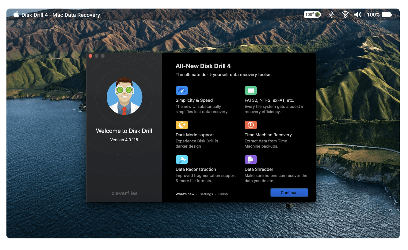 Disk Drill 4 for Mac - Welcome Screen