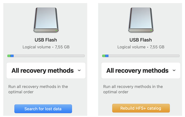 search for lost data with disk drill