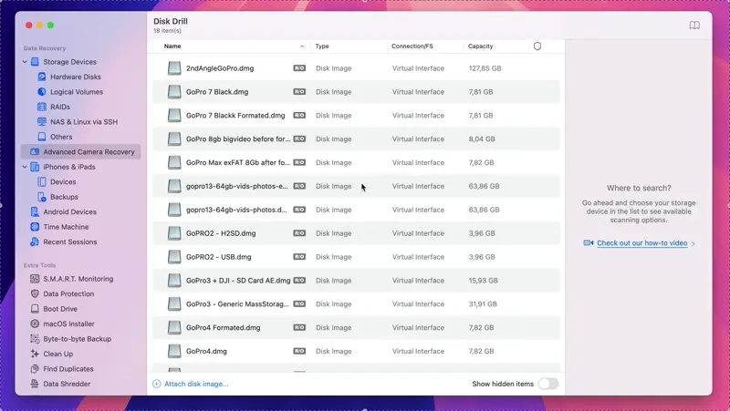 disk drill macos advanced camera recovery step 02