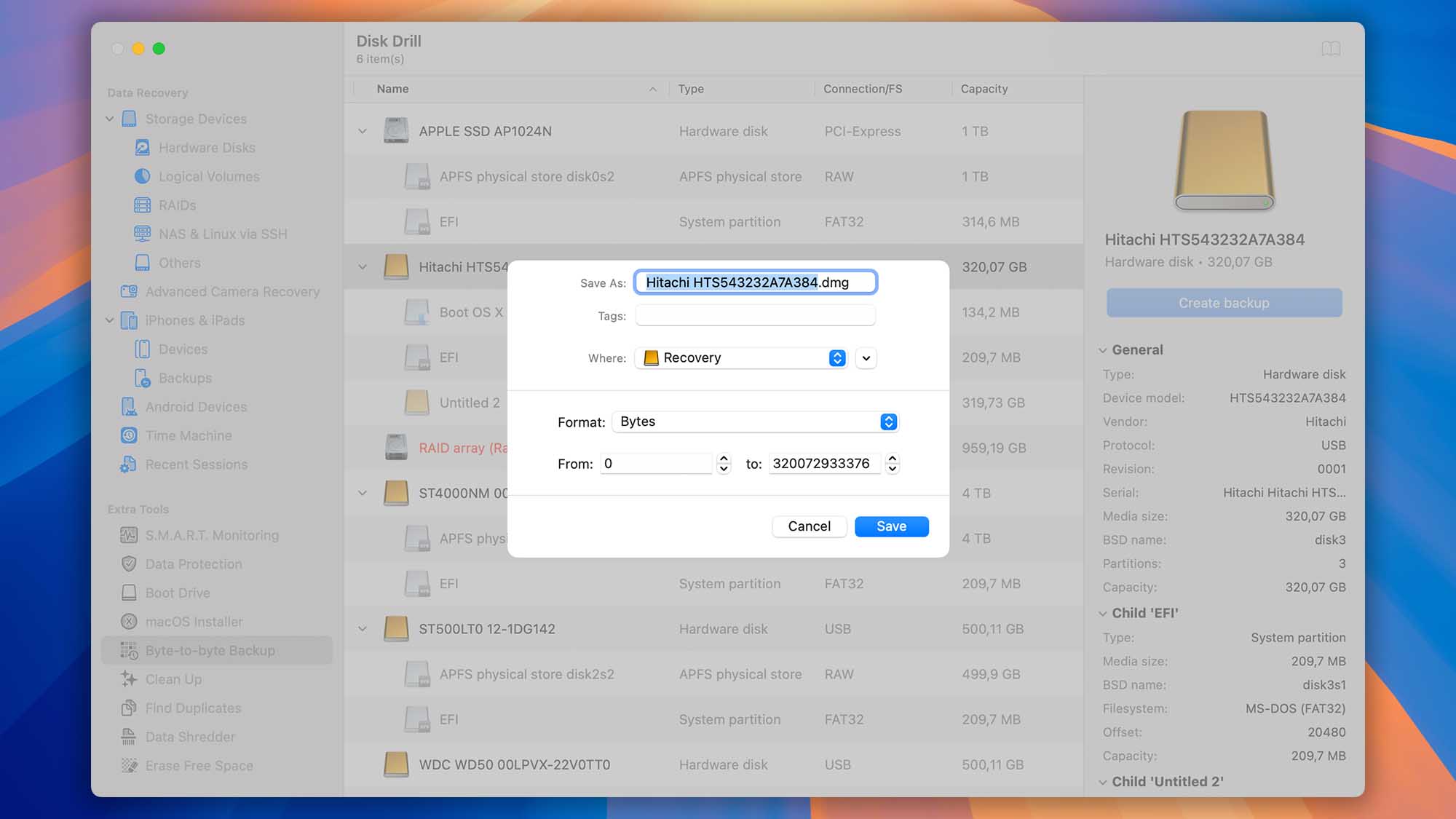 disk drill macos save disk backup
