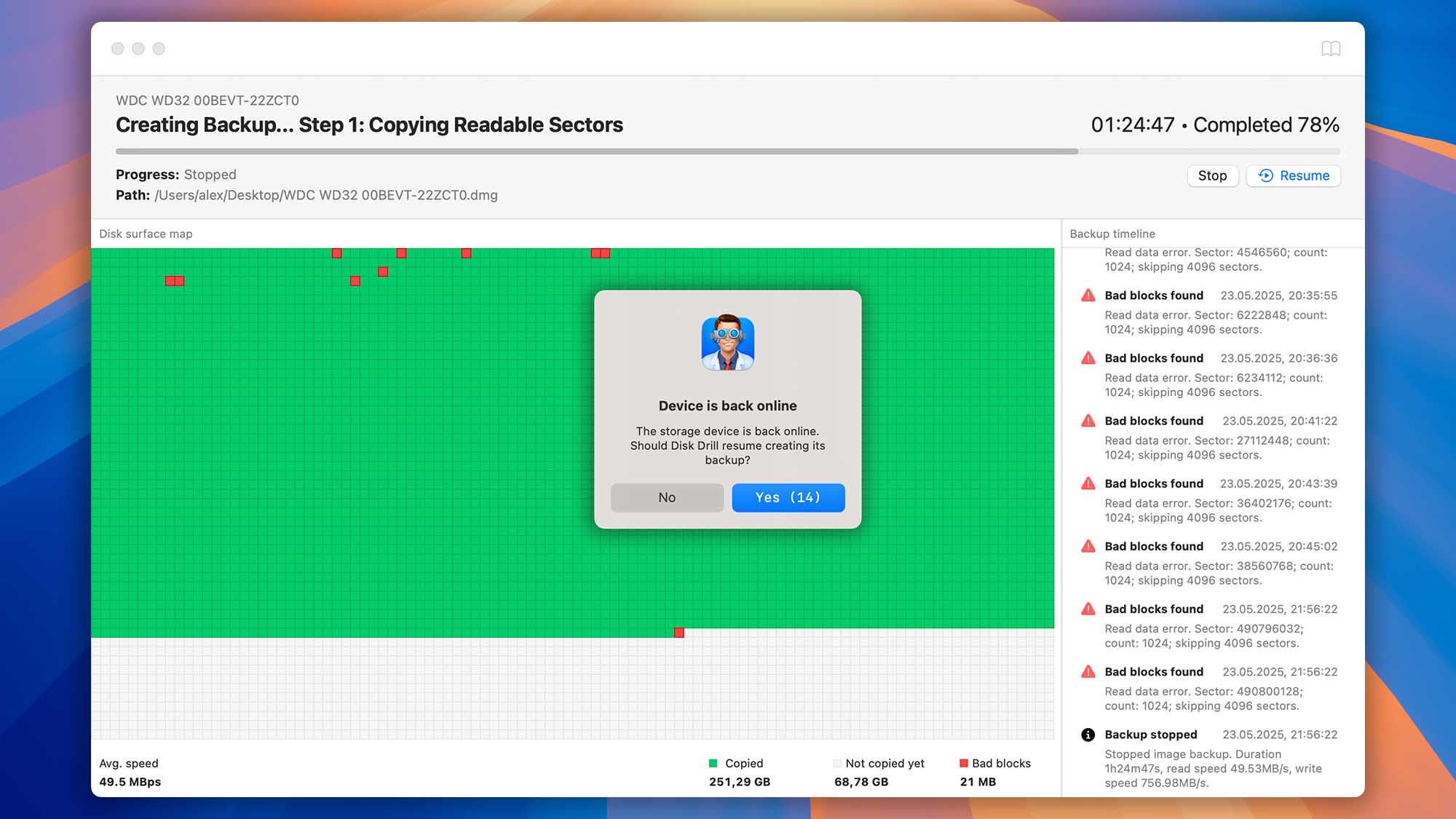 disk drill macos backup auto reconnection
