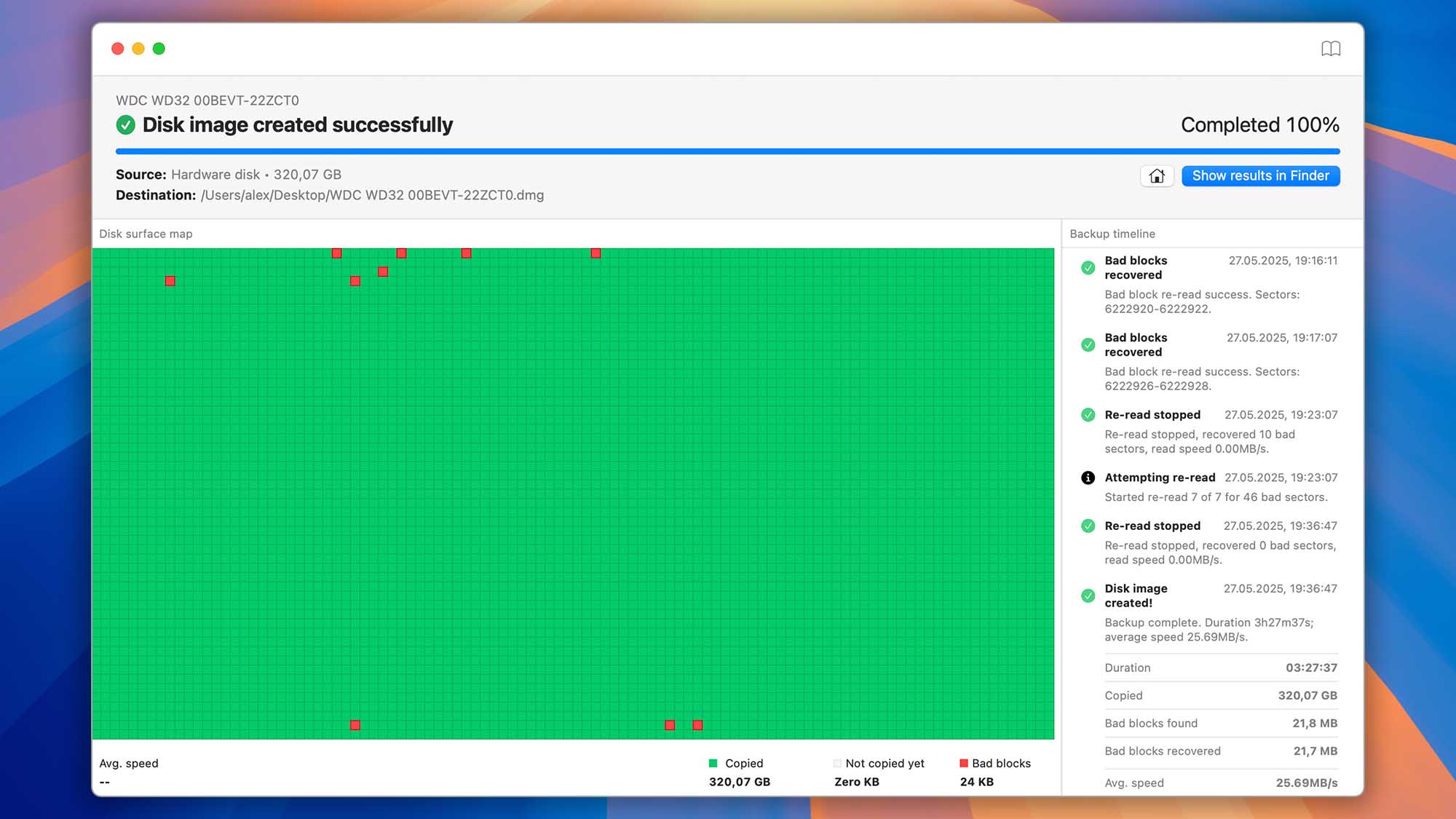 disk drill macos backup module finished process