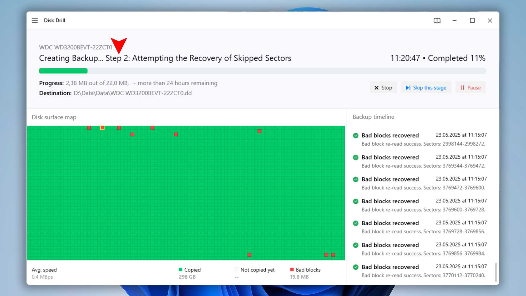 disk drill windows backup step 2