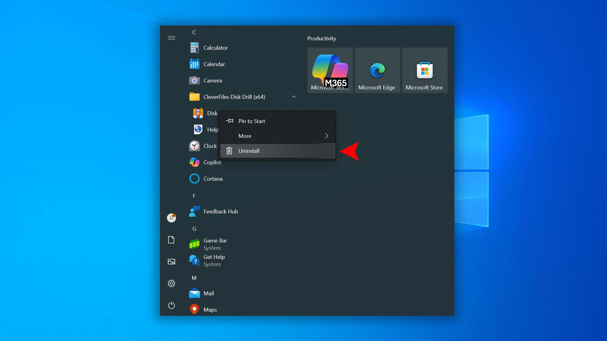 disk drill windows 10 uninstall step 03