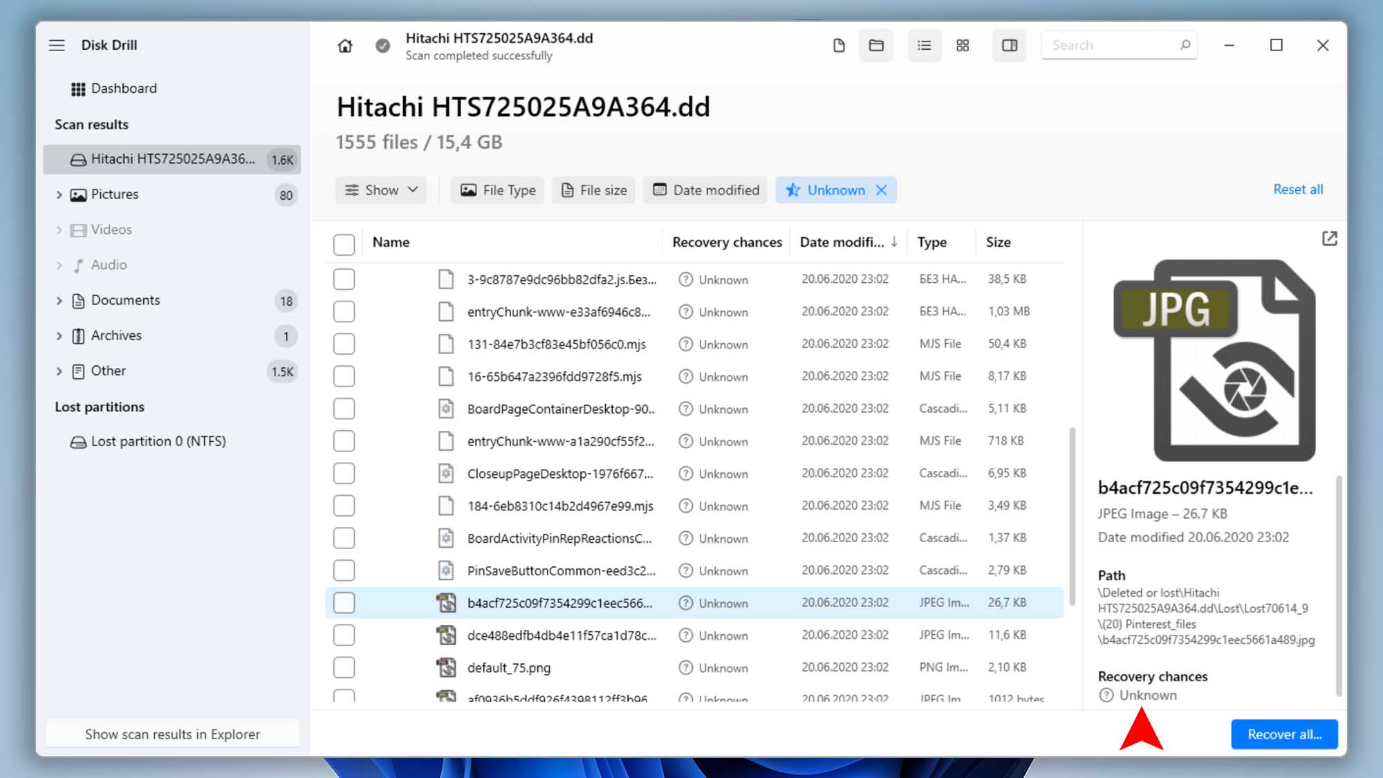 disk drill windows recovery chances step 06