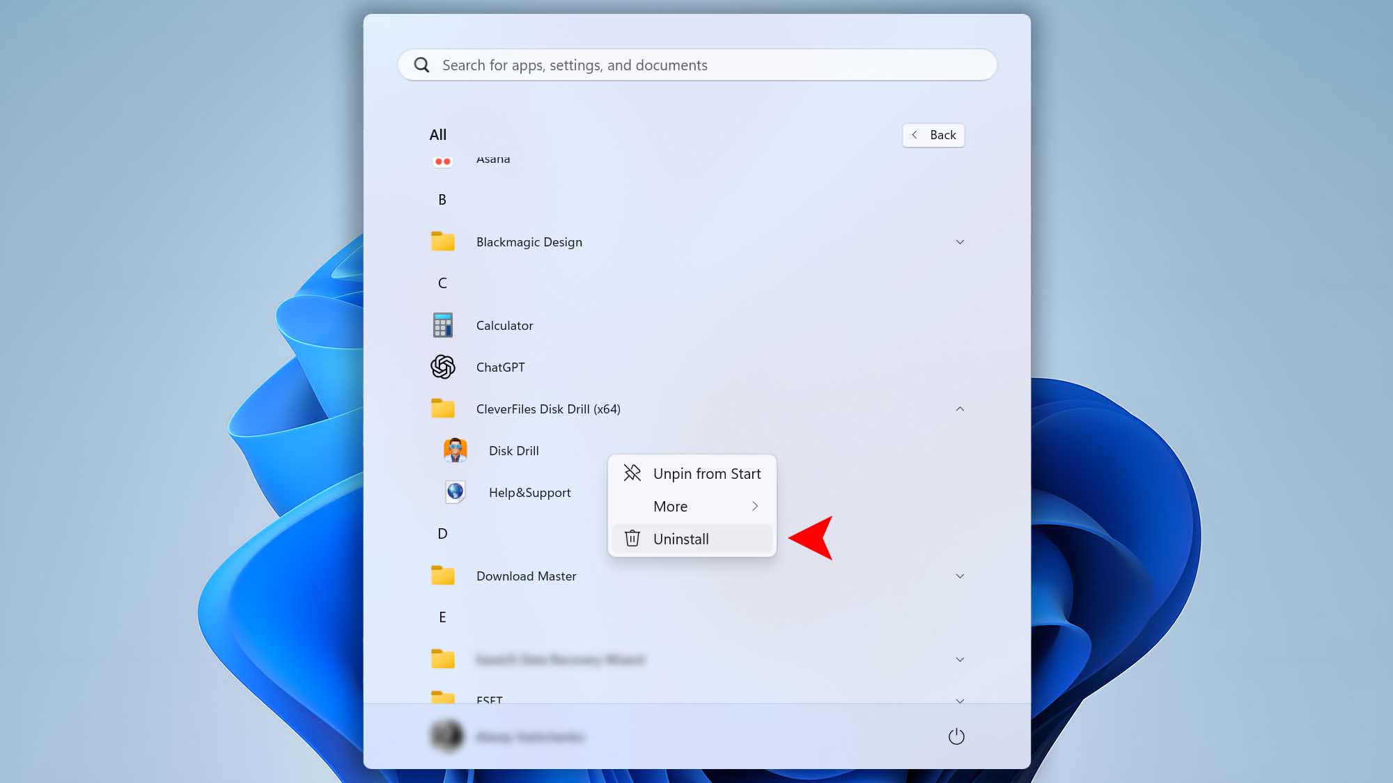 disk drill windows 11 uninstall step 03