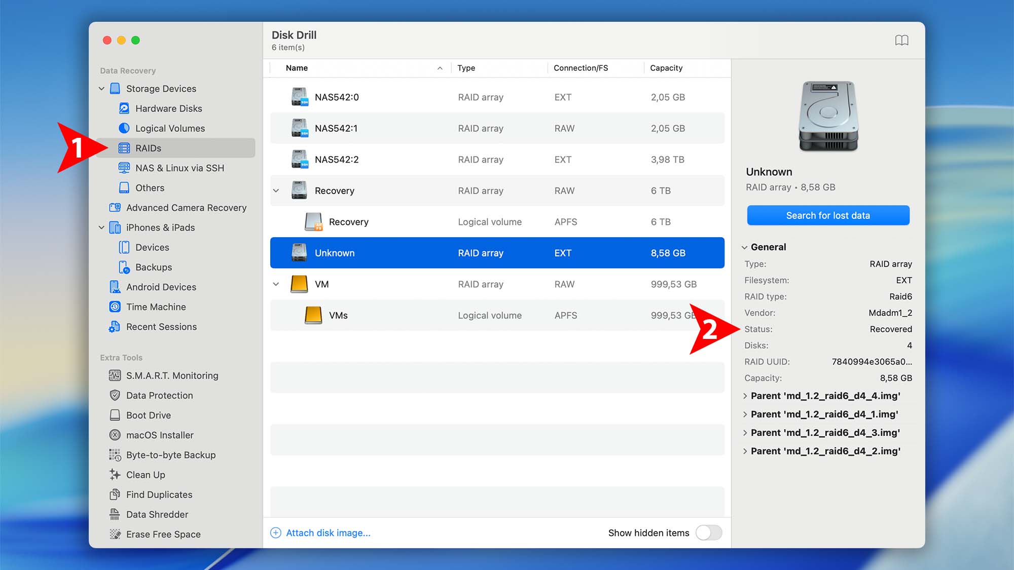 recover data from raid with disk drill step 02
