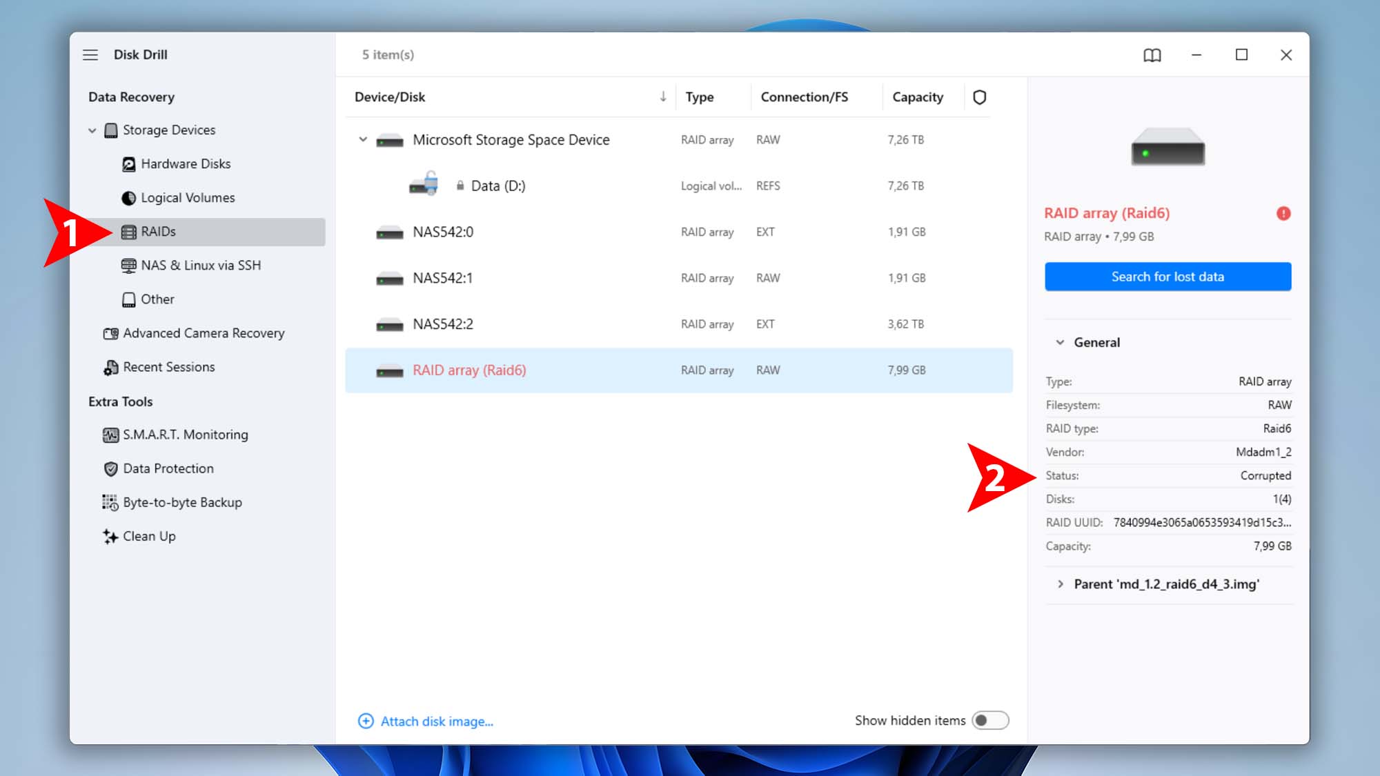 recover data from raid with disk drill step 03