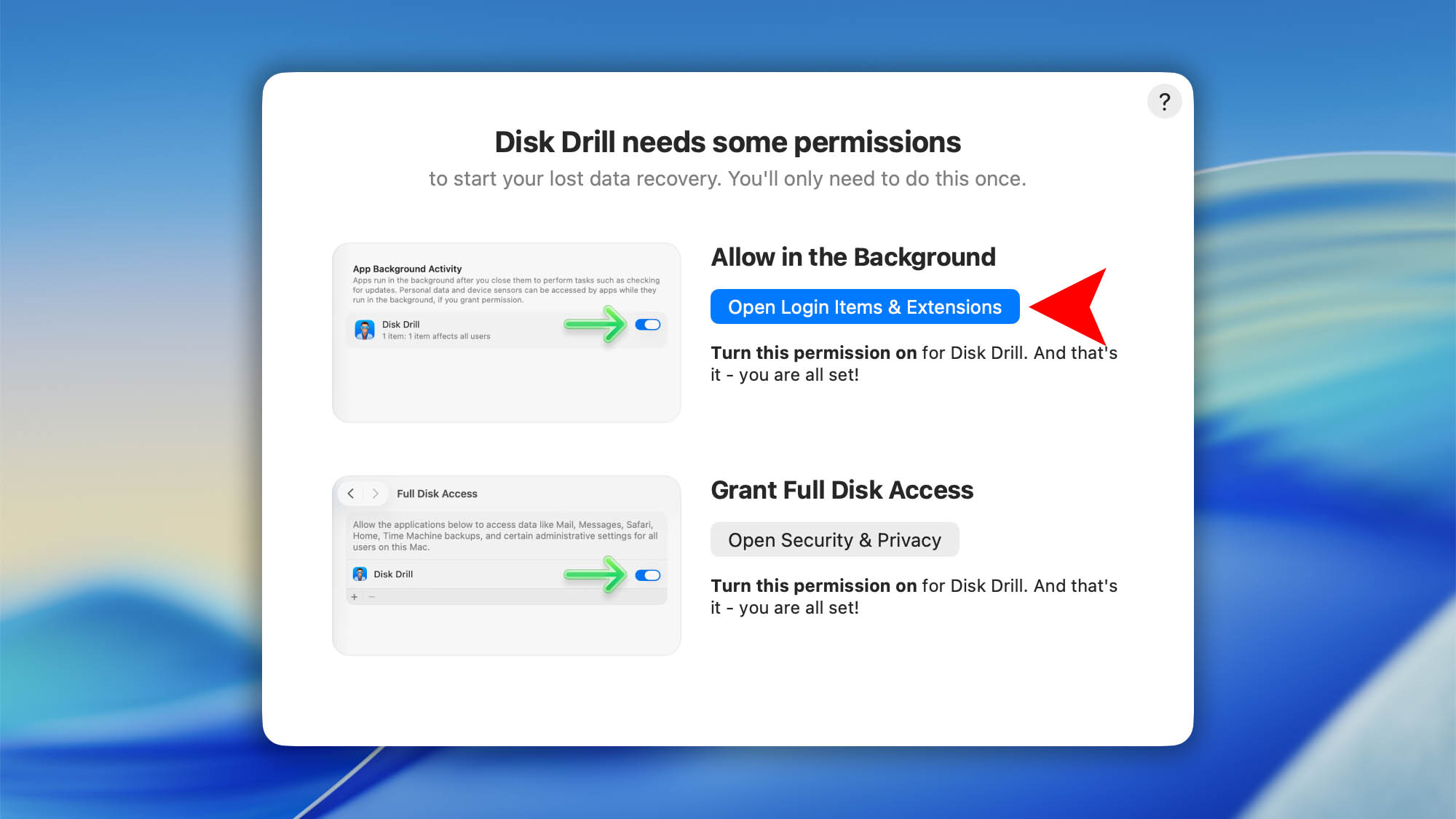 background full disk access mac step 01
