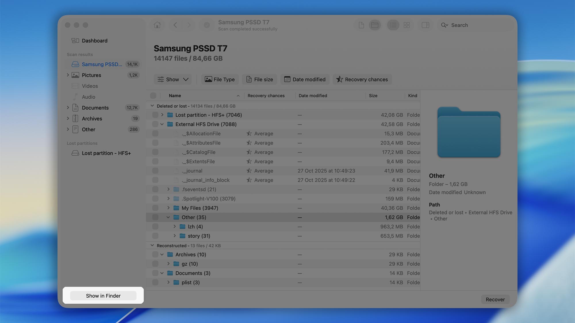 mount results disk drill mac