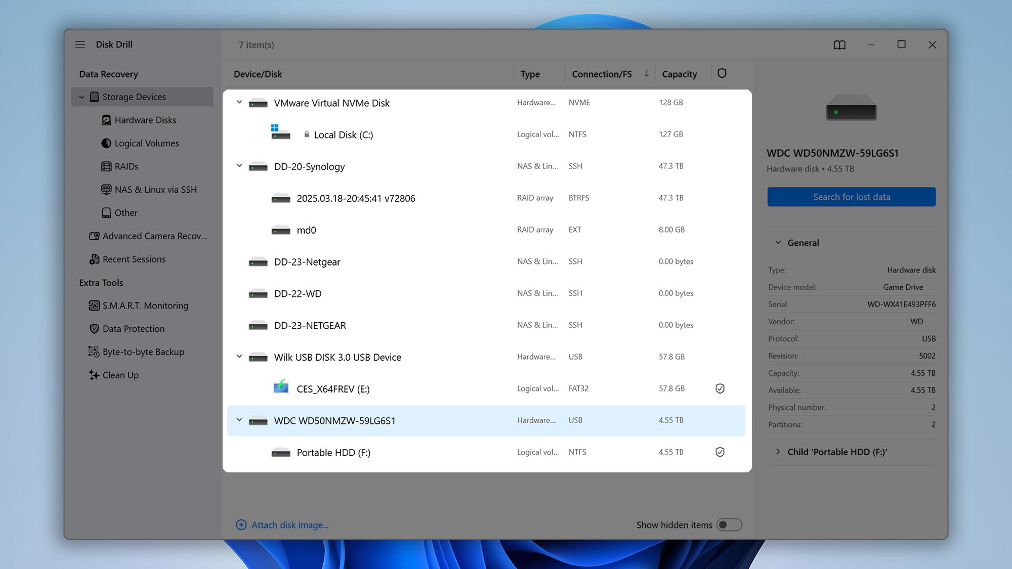 select disk to scan disk drill windows