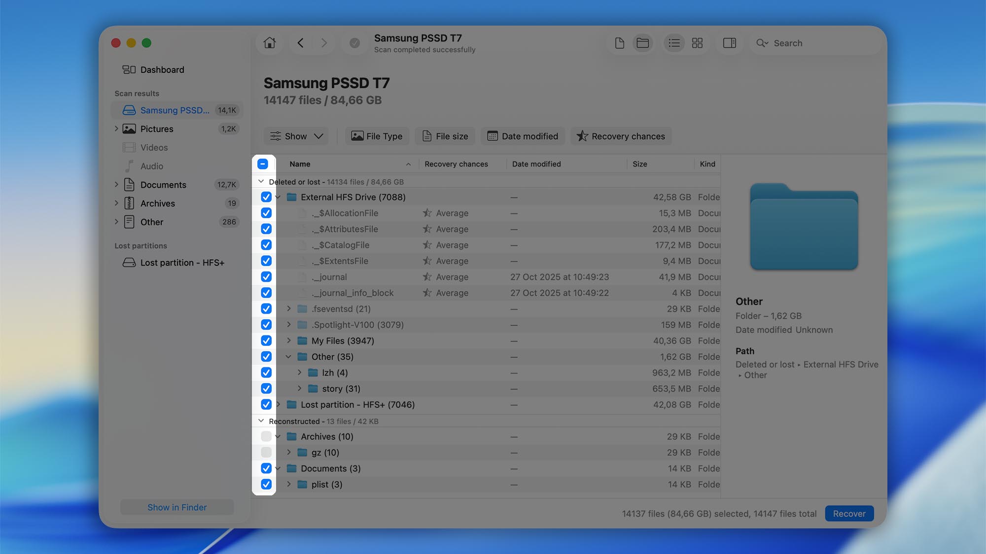 select files to recover disk drill mac