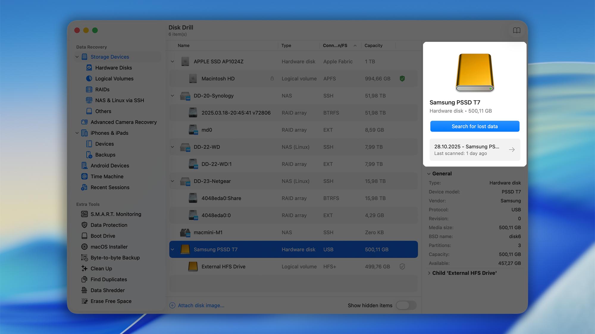 start scan disk drill mac