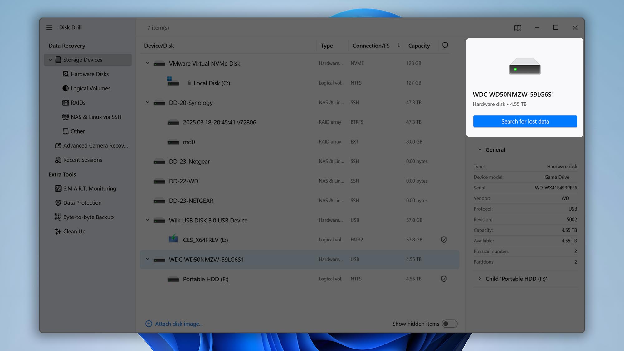 start scan disk drill windows