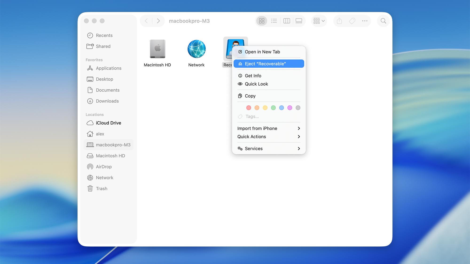 unmount results disk drill mac