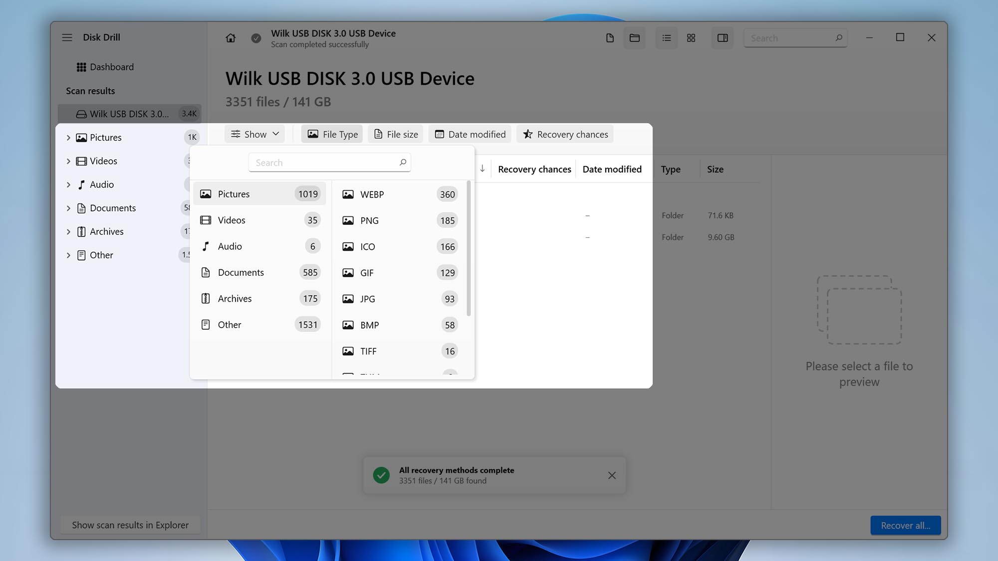 use filters disk drill windows