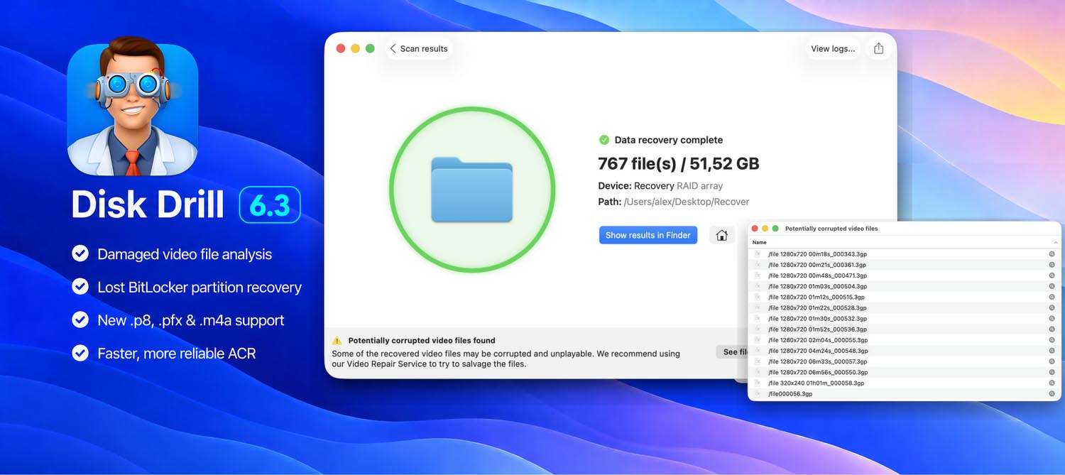disk drill 6.3 for macos update