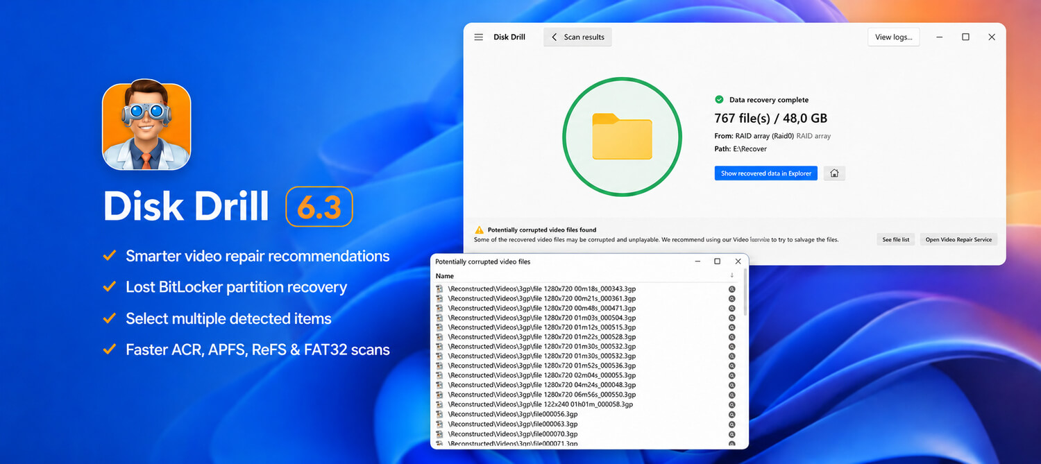 disk drill 6.3 for windows update