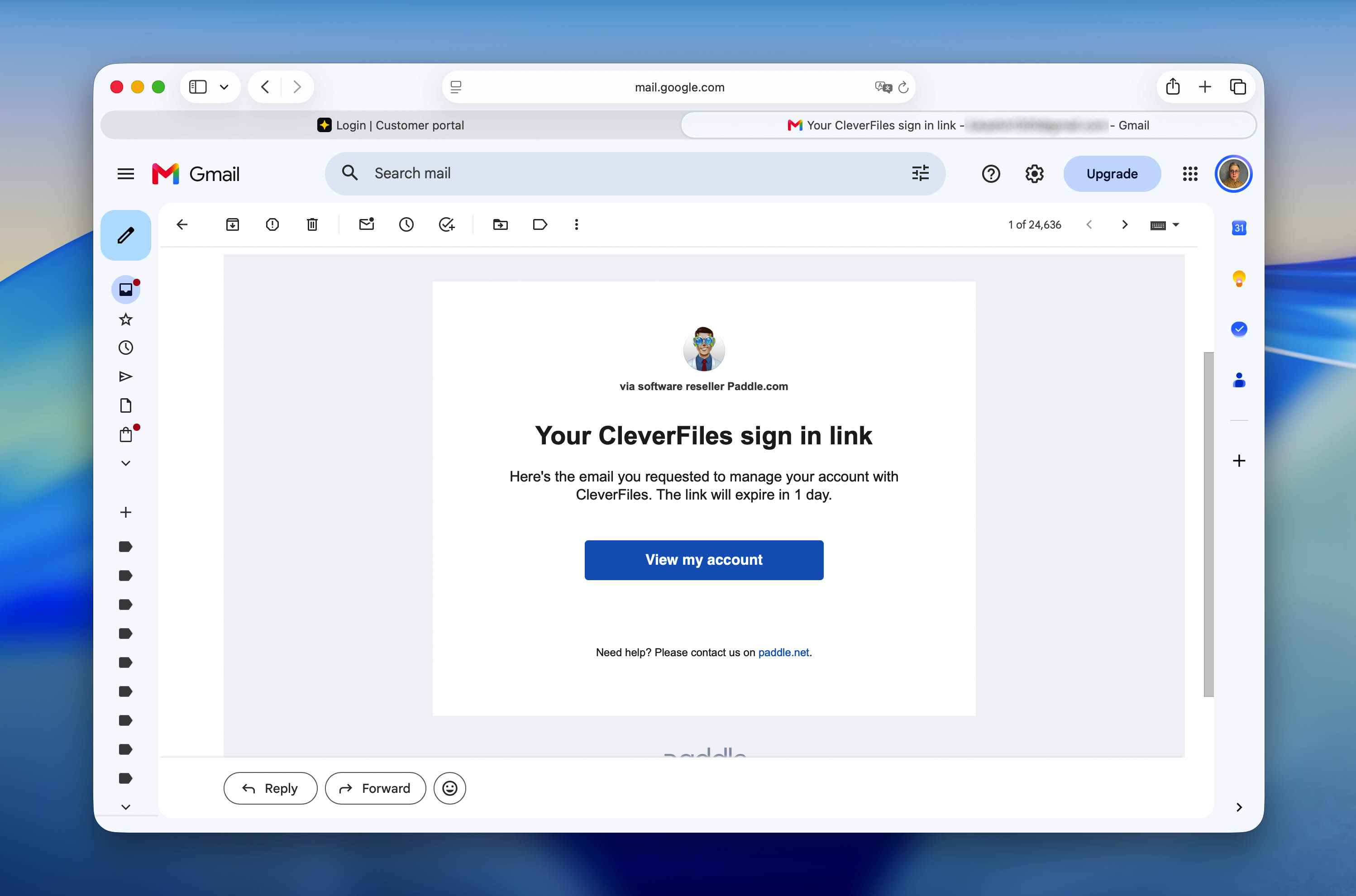 Secure sign-in email
