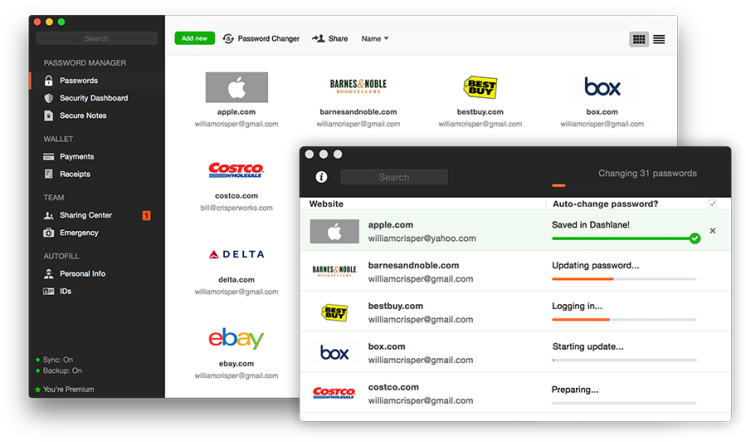 Dashlane password manager