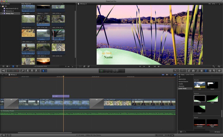 Final Cut Pro - best video editor for mac os x