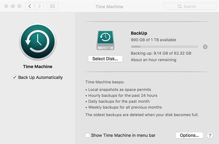 Backup your Mac with Time Machine
